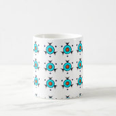 Tribal Turquoise Pattern コーヒーマグカップ (中央)