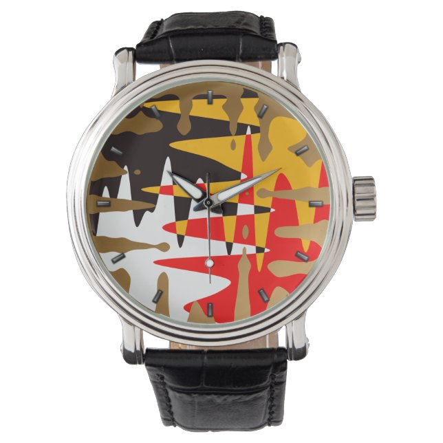 Tribal Watch 4 Nationsモダン Art Wrist Watch 腕時計 (正面)