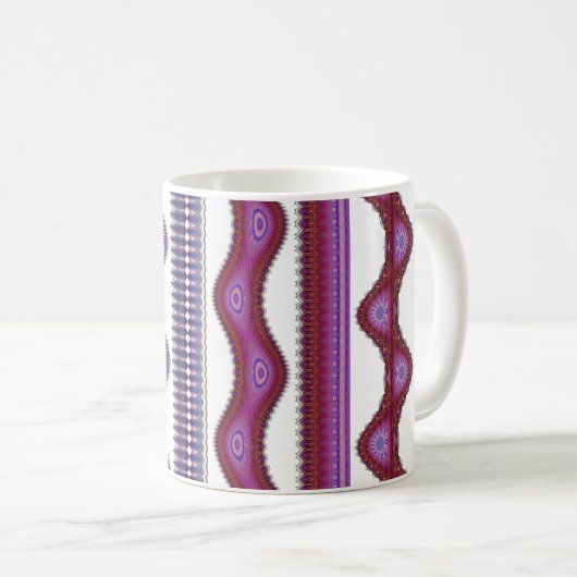 Tribal Wave Pattern Coffee Mug  コーヒーマグカップ (正面右)