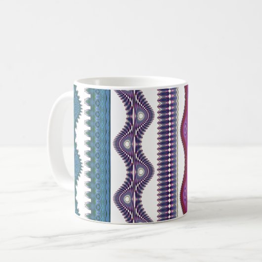 Tribal Wave Pattern Coffee Mug  コーヒーマグカップ (正面左)