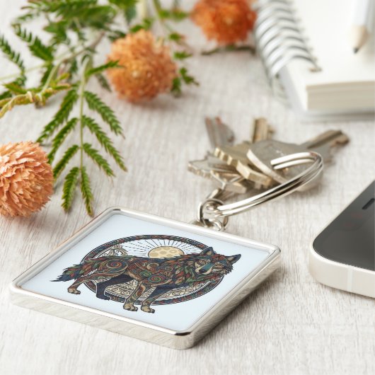 Tribal Wolf キーホルダー (側面)