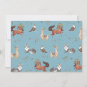 Tribal Woodland Animal Wild One誕生日の写真 招待状 (裏面)