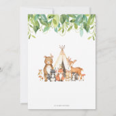 Tribal Woodland Baby Shower by Mail Greenery Boy 招待状 (裏面)