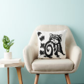 Tribal Woodland Raccoon Design クッション (椅子)