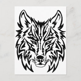 TribalWolfWhiteBackground#TribalWolfWhiteBackgroun ポストカード