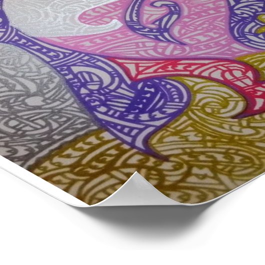 Tribe1 Maori Style Art ポスター (角)