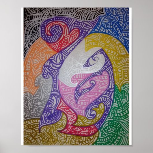 Tribe1 Maori Style Art ポスター (正面)