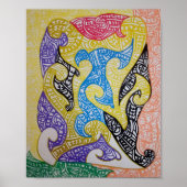 Tribe2 Maori Art by Roger R Whiteside ポスター (正面)