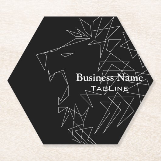 Tribe Roar Lionアウトライン紙コースター ペーパーコースター (正面)