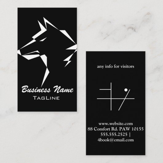 TribeWolfホワイト 名刺 (正面/裏面)