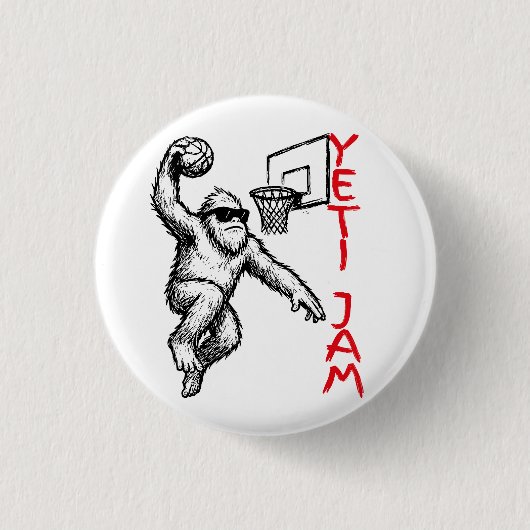 Triblenda Basketball Slam Abominable Snowman 缶バッジ (正面)