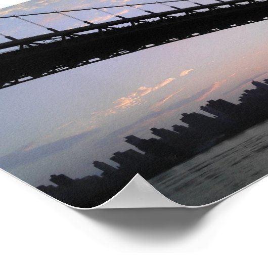 Triborough and Hell Gate Bridges Panorama ポスター (角)