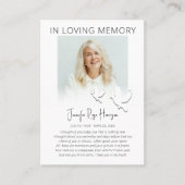 Tribute Photo Sympathy Funeral Poem Card 名刺 (正面)