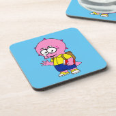 Triceratopsおたくとバックパックと教科書。 コースター (左側)