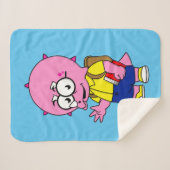 Triceratopsおたくとバックパックと教科書。 シェルパブランケット (正面(横))