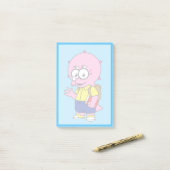 Triceratopsおたくとバックパックと教科書。 ポストイット (デスク上)