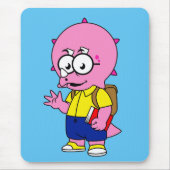 Triceratopsおたくとバックパックと教科書。 マウスパッド (正面)