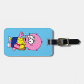 Triceratopsおたくとバックパックと教科書。 ラゲッジタグ (正面横)