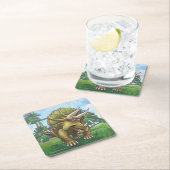 Triceratopsギフト&アクセサリー スクエアペーパーコースター (インサイチュ)