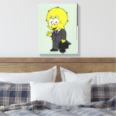 Triceratopsビジネスマンのイラストレーション。 キャンバスプリント (インサイチュ (寝室))