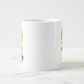 Triceratopsビジネスマンのイラストレーション。 ジャンボコーヒーマグカップ (正面)