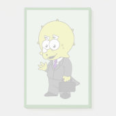 Triceratopsビジネスマンのイラストレーション。 ポストイット (正面)