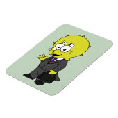 Triceratopsビジネスマンのイラストレーション。 マグネット (左側)