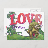 Triceratopsラブバレンタインデー シーズンポストカード (正面/裏面)