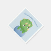 Triceratops恐竜の赤ちゃんシャワーパーティー用品 スタンダードカクテルナプキン (角)