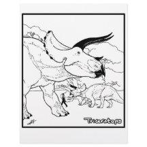 Triceratops – カラーリングページ