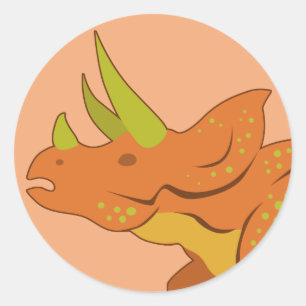 Triceratops (顔) ラウンドシール