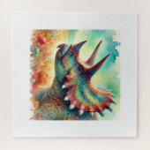 Triceratops 210724AREF145 - Watercolor ジグソーパズル (横)