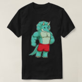 Triceratops as Bodybuilder atボディビル Tシャツ (デザイン正面)