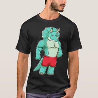 Triceratops as Bodybuilder atボディビル Tシャツ