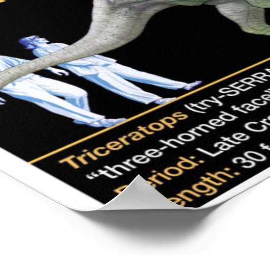 Triceratops - Biology Jurassic ポスター (角)
