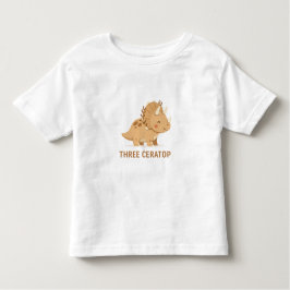 Triceratops Café – Cute Dinosaur Coffee Illustrati トドラーTシャツ