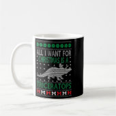 Triceratops Dinosaur Ugly Christmas Design Style F コーヒーマグカップ (左)