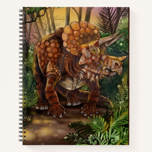 Triceratops Forest sketchbook ノートブック (正面)