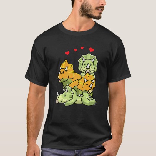 Triceratops Horridus Dinosaurs Dino Boys Girls Kid Tシャツ (正面)