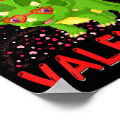 Triceratops Is My Valentine Funny Triceratops Vale ポスター (角)