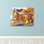 Triceratops Skeleton Canvas Print キャンバスプリント (インサイチュ (ウッドフロア))