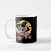 Triceratops Witch Hat Pumpkin Halloween Costume Me コーヒーマグカップ (左)