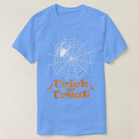 TrickまたはTreat Spider、Spider Web、こうもり Tシャツ (デザイン正面)