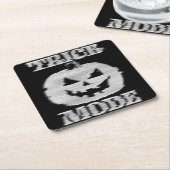 Trick Mode Glitchy Pumpkin スクエアペーパーコースター (アングル)