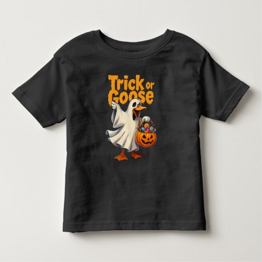Trick or Goose Halloween Goose トドラーTシャツ (正面)