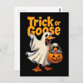 Trick or Goose Halloween Goose ポストカード (正面/裏面)
