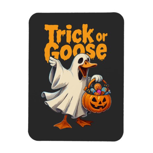 Trick or Goose Halloween Goose マグネット (縦)
