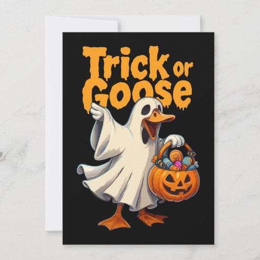 Trick or Goose Halloween Goose 招待状 (正面)