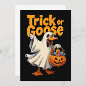 Trick or Goose Halloween Goose 招待状 (正面/裏面)