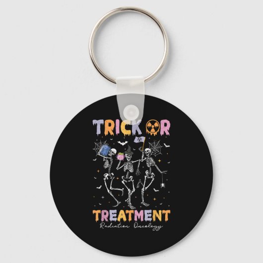 Trick Or Halloween Radiation Oncology Rad Therapy  キーホルダー (正面)